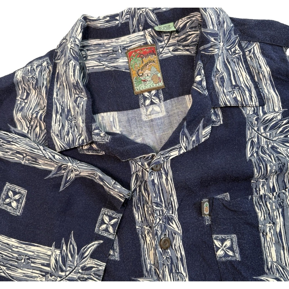 VTG Pineapple Connection Mens XL Hawaiian Shirt Surfer Rayon Button Up Surf 90s